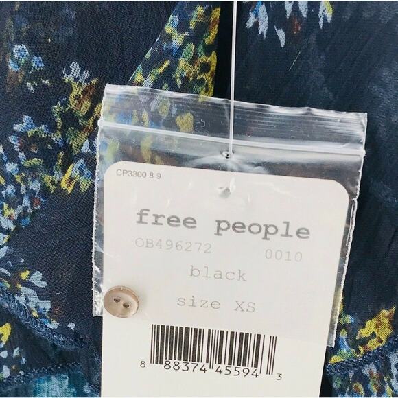 Free People Women's Black All Things Chiffon Tank Top Size XS NEW - Picture 6 of 8